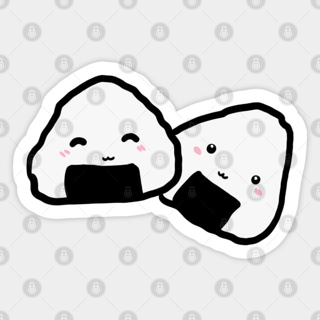 Kawaii onigiri duo Sticker by yudoodliez